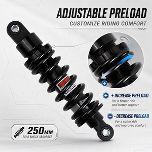 Amortisseur arrière de 250 mm, suspension adaptée aux motos, quads tout-terrain, UTV, motos de cross, karts, scooters - Product Image 4
