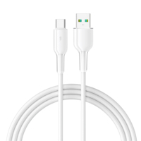 Kabel Pengisi Daya Cepat USB Tipe-C 6A 120W, Cangkang Transparan, Jalinan Nilon, Konduktor Tembaga Murni untuk Komputer dan Earphone 1M