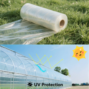 Película de Plástico para Invernadero con Protección UV de 6 Mil, Rollo de Plástico de 8 Mil, Cubierta de Polietileno para Invernadero de 200 a 250 Micras - Product Image 4