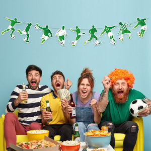 DAMAI Soccer Party Tableware Set Soccer Party Supplies Soccer Theme Party Decorations Paper <b>Banner</b> for Boys Sports Theme - Product Image 3