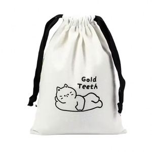 Bolsa de Tela Personalizada al por Mayor, Bolsa de Algodón Natural con Cordón, Bolsa de Algodón con Cordón Promocional - Product Image 1