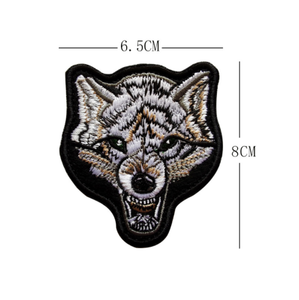 Mô hình bán chạy nhất trong 2025 động vật gấu hổ sói vá thêu huy hiệu, móc và vòng vá cho ba lô, mũ, áo khoác - Product Image 5