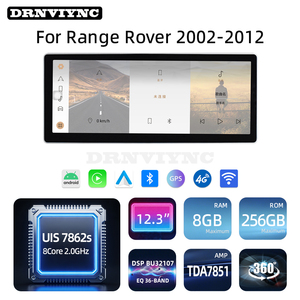 Autoradio Android 12,3 pouces 8 cœurs 8 Go 128 Go avec écran QLED, Carplay, caméra 360°, GPS stéréo pour <span class=keywords><strong>Range</strong></span> <span class=keywords><strong>Rover</strong></span> 2002 - 2012 - Product Image 3