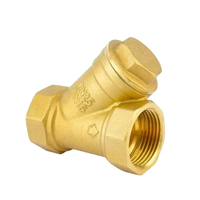 Filtre à Tuyau en Y Fileté en Laiton avec Filtre Amovible en Acier Inoxydable 304 pour Protection Manuelle des Lignes d'Eau, d'Huile et de Fluides Industriels