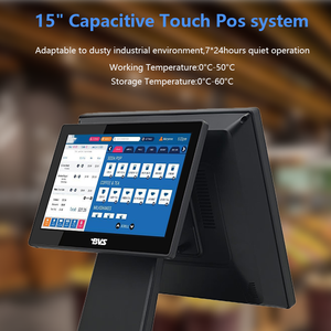 Système de point de vente tout-en-un à double écran de 15 pouces, Intel i5 3/4/6/7e génération, Win10 8+128 Go, écran tactile 350 cd 4:3, VGA/6USB, caisse enregistreuse - Product Image 5