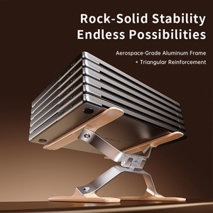 Boneruy P 70W Gaming Laptopstandaard Aluminium En Massief Hout Hangende Koeling Nieuwe <span class=keywords><strong>Computer</strong></span> Notebookstandaard - Product Image 4