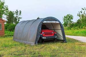 โรงจอดรถแบบพับได้กลางแจ้ง ทำจากผ้าใบ PVC PE โครงเหล็ก โพลีคาร์บอเนต อลูมิเนียม ทนทาน ปรับแต่งได้ ใช้เป็นหลังคาคลุมรถในฤดูหนาว - Product Image 4