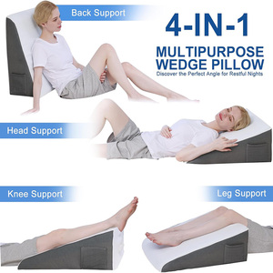 Cuscino a cuneo letto per dormire, cuscino a cuneo in Memory Foam da 10 pollici, cuscino a cuneo triangolare con cuneo rialzato per dopo l'intervento