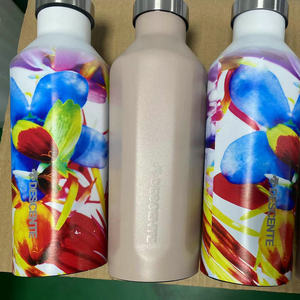 Bouteille d'eau Descente 750 ml en acier inoxydable à double paroi isolée avec motif floral pour usage extérieur - Product Image 2