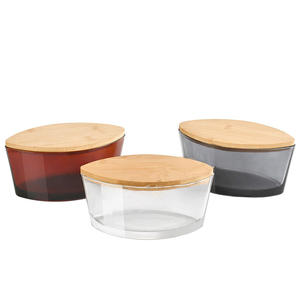 Bán Buôn Bấc Nến Tàu Rỗng Rõ Ràng 450Ml 770Ml Hình Bầu Dục Thuyền Nến Hình Dạng Chủ Sở Hữu Lọ Thủy Tinh - Product Image 2