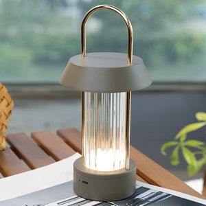 Lampe LED portable moderne rechargeable USB Type-C, contrôle tactile, intensité réglable, 3 options de couleur, construction métallique, protection des yeux, batterie - Product Image 1