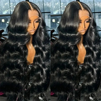 Wig Rambut Manusia Vietnam Asli 12A 15A Model Body Wave dengan Lace Front, Wig Rambut Manusia Grosir Tanpa Lem HD Lace Frontal untuk Wanita Kulit Hitam