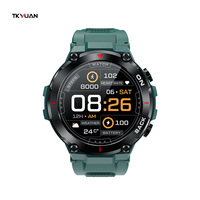 Đồng Hồ Thông Minh K37 Thể Thao Ngoài Trời Màn Hình HD TKYUAN 1.32 Đồng Hồ Đo Huyết Áp Oxy Trong Máu Đồng Hồ Thông Minh Thời Trang Định Vị GPS