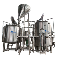 Équipement de brassage de bière domestique 1000L 1200L avec pompe en acier inoxydable, cuve sous pression et PLC pour une productivité élevée