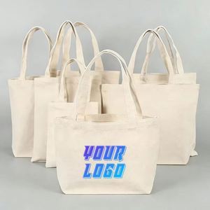 Sacs de courses réutilisables en coton écologique personnalisés, sacs en toile imprimés, sacs fourre-tout personnalisés avec logo imprimé de qualité - Product Image 1