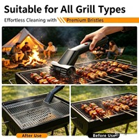 Brosse de nettoyage électrique sans fil rechargeable améliorée pour barbecue, tête de brosse en plastique à angle réglable, étanche, portable, pour voiture et camping-car, USB