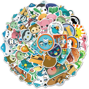 ZY2647S 50 autocollants décoratifs en vinyle sur le thème des Octonauts pour adolescents, ordinateurs portables, skateboards, bagages, guitares, albums de scrapbooking - Product Image 6