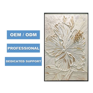Pintura <span class=keywords><strong>al</strong></span> <span class=keywords><strong>Óleo</strong></span> Abstracta Moderna en Relieve, Flor <span class=keywords><strong>de</strong></span> Pared 3D Pintada a Mano para Decoración del Hogar, Lienzo para Sala <span class=keywords><strong>de</strong></span> Estar, Cuadros <span class=keywords><strong>de</strong></span> Pared 3D - Product Image 1