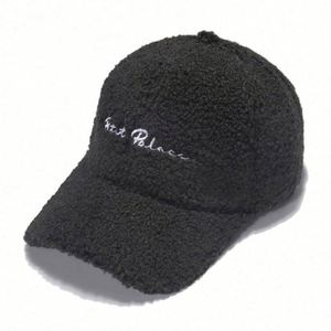 Casquette de baseball unisexe 6 panneaux en laine peluche chaude d'hiver avec logo brodé en relief et lettres personnalisées pour l'extérieur - Product Image 4