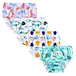 summer colorful Adjustable Baby Swimwear Swim Nappies for kids