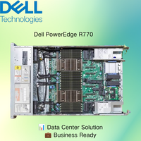 Vente en gros - Nouveau serveur en rack Dell PowerEdge R770 2U DDR5 pour l'intelligence artificielle (IA) avec deux processeurs Intel Xeon 6 P-core - Original