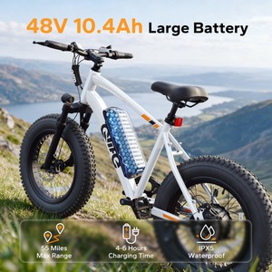 Vélos de montagne électriques Qlife Racer US, livraison gratuite, 500 W, pneus larges, 48 V, 10,4 Ah - Product Image 2