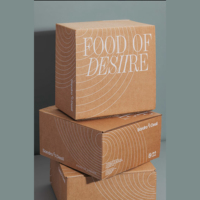 Boîte d'expédition en carton ondulé kraft personnalisée, imprimée à l'encre blanche écologique, avec pelliculage mat, emballage alimentaire pour abonnement de pâtes