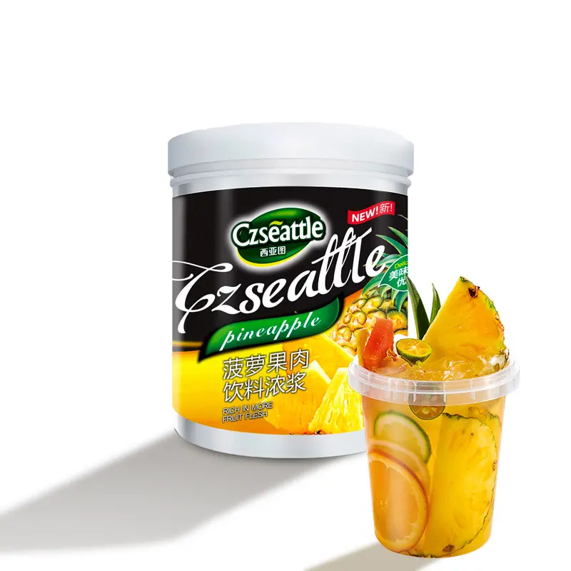 Czseattle Pineapple fruit jam drink & beverage fruit jam pulp concentrate for bubble tea special fresh jam