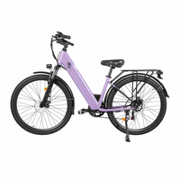 Vélo électrique de ville 250W pour adultes, batterie amovible 36V 10.5Ah, 7 vitesses, cadre en acier, vélo électrique hybride pour usage urbain