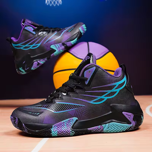 Zapatillas de Baloncesto para Deportes al Aire Libre con Parte Superior Transpirable, Plantilla de PU, Diseño de Punta Redonda, Zapatillas para Correr, Estilo Casual de Baloncesto - Product Image 3