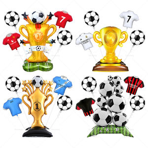 Décoration de fête pour les fans de football, ballons de bar, maillots d'équipe de football, <span class=keywords><strong>ensemble</strong></span> de 5 ballons gonflables en forme de maillot - Product Image 5