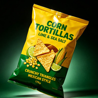 Bolsas de Plástico para Snacks con Sellado Trasero Impreso, Acabado Brillante, Selladas con Calor y Lámina de Aluminio para 100g 200g 300g, ¡Oferta!