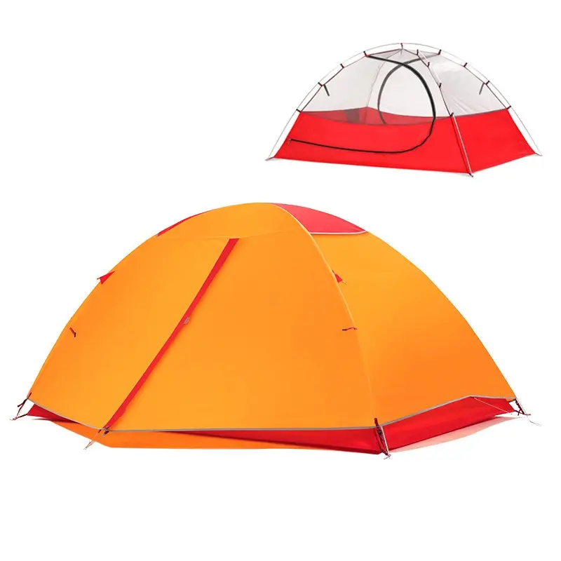 חיצוני עמיד למים יוקרה משפחה Ultralight אוהל 2 אדם עמיד למים מוט אלומיניום 4 עונה קמפינג אוהלים למכירה