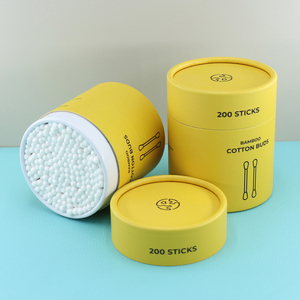 200 pièces de cotons-tiges en papier emballés dans une boîte personnalisée avec logo, fabriqués en usine, cotons-tiges écologiques en bambou pur, 200 pièces dans une boîte en papier - Product Image 6
