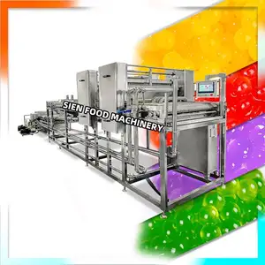 Máquina para hacer dulces de gelatina, línea de producción de gominola de pectina, depósito de dulces de gelatina suave, 20-400 kg/h