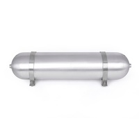 Tanque de Aire Universal de Aluminio Plateado de 4 Galones con Puertos NPT de 1/4 para Suspensión Neumática