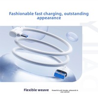 Cable de Datos Trenzado de 240W con Carga Súper Rápida de 10A, Conector en Ángulo Compatible con Teléfonos USB-C