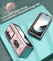 Protection intégrale robuste avec anneau métallique et support pour objectif pour Samsung Galaxy Z Flip 5, Z Flip 6 et Z Fold