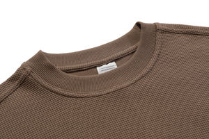 260g Waffle doble línea <span class=keywords><strong>maquinista</strong></span> empalme OVERSIZE Slit camiseta suelta venta al por mayor camiseta <span class=keywords><strong>de</strong></span> los hombres - Product Image 3