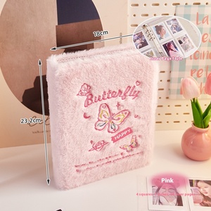 <span class=keywords><strong>Album</strong></span> di carte di peluche a farfalla a 4 griglie di alto valore per lima in pelle da 3 pollici piccola scatola di lima per ragazze idolo a fogli mobili - Product Image 6