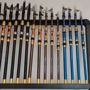 Canna da pesca lua color kaki scuro ad alta resistenza in fibra di vetro avvolto 5 strati vestiti canna da pesca canna da pesca con custodia da pesca - Product Image 1