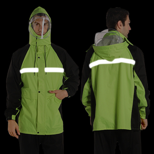 Combinaison de <span class=keywords><strong>pluie</strong></span> en polyester résistante pour adultes, veste et pantalon imperméables pour la construction, la pêche, le travail en plein air - Product Image 4