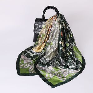 Wholesale 90cm Faux Silk Satin <b>Scarf</b> Printed Women Head Wrap <b>Square</b> <b>Scarf</b> - Product Image 3
