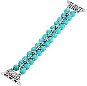 <span class=keywords><strong>Bracelet</strong></span> en perles pour <span class=keywords><strong>Apple</strong></span> <span class=keywords><strong>Watch</strong></span>, <span class=keywords><strong>bracelet</strong></span> élastique en acier pour femmes, <span class=keywords><strong>bijoux</strong></span> en perles, <span class=keywords><strong>bracelet</strong></span> pour iWatch séries 7, 6, SE, 5, 4, 3, 8 Ultra 49 mm - Product Image 6