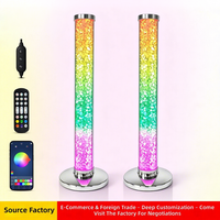 Nouvelle lumière ambiante intelligente pour l'e-sport, contrôlable par application, 360°, acrylique, multicolore, effet pailleté, lumineuse, activée par le son