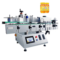 Machine d'étiquetage automatique de bouteilles rondes de table avec convoyeur, étiquette en papier manuelle, bon prix