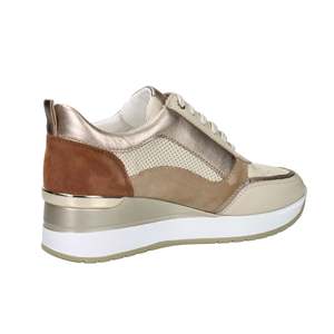 Sneakers Morbide da Donna Cinzia in Pelle Beige IV2523289, Scarpe di Tela alla Moda - Product Image 3