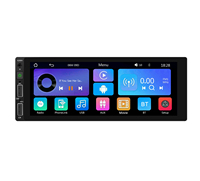 Pemutar MP5 Mobil Universal 6.86 Inci 1DIN Dengan Tombol Fisik, Carplay Nirkabel, Stereo Multimedia Mobil Unit All-in-One