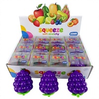 Jouet en caoutchouc souple en forme de raisin violet, à remontée lente, blocs de construction moulables, anti-stress, à presser, sensoriel, cadeau