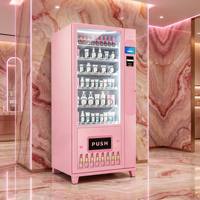 Mini distributeur automatique combiné avec compresseur de pièces/jetons pour la vente en gros d'aliments et de boissons aux États-Unis et en Europe